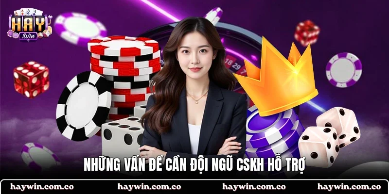 Những vấn đề cần đội ngũ CSKH hỗ trợ
