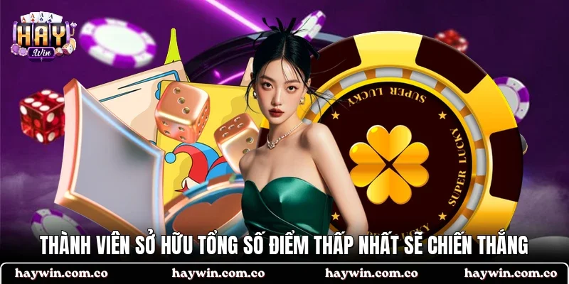 Thành viên sở hữu tổng số điểm thấp nhất sẽ chiến thắng
